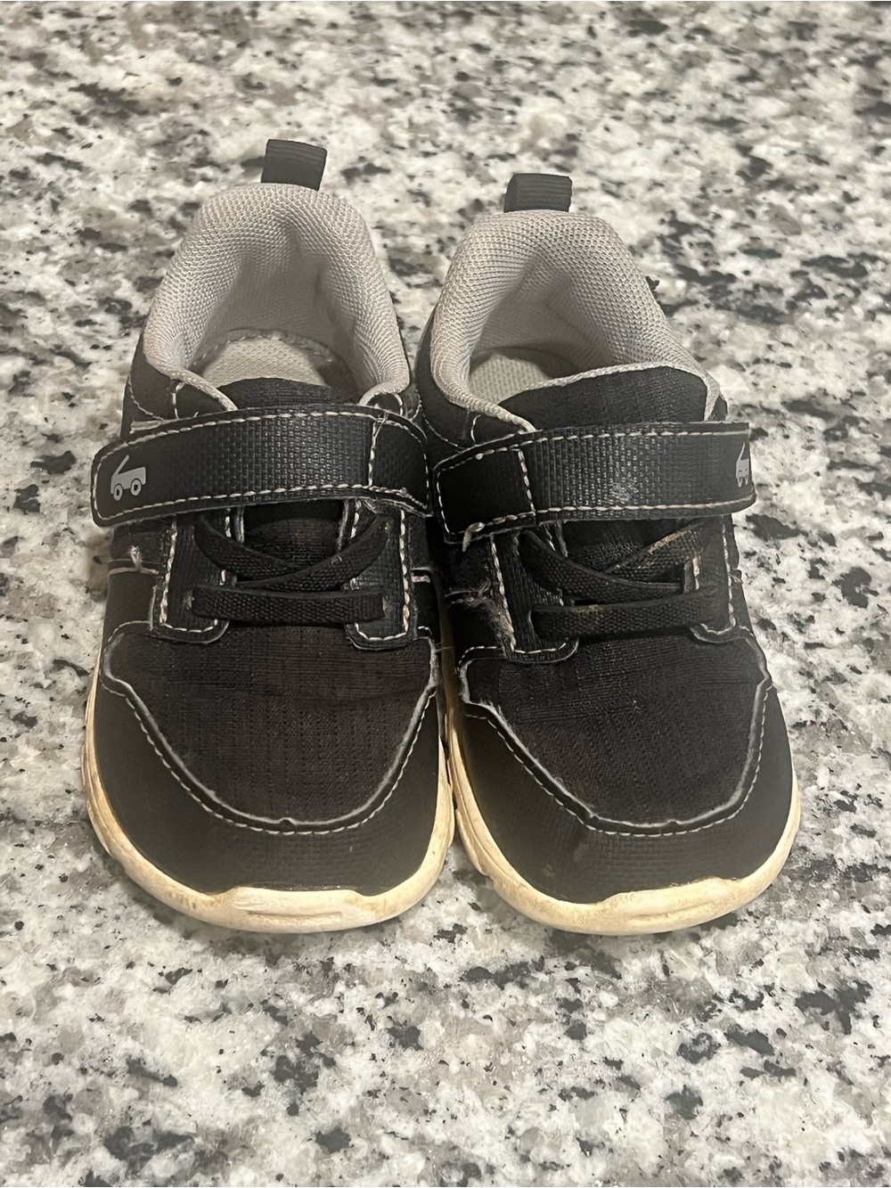 See Kai Run Black & Gray Toddler Velcro Sneakers